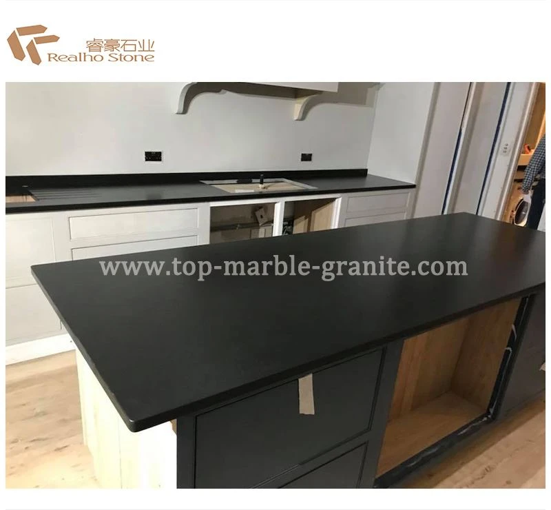 kitchen island black granite top