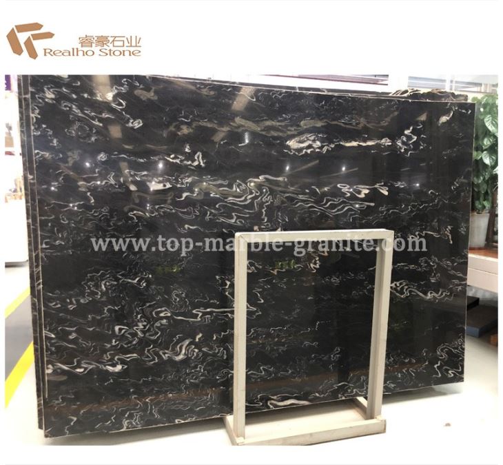 Arctic Night Black Quartzite Slab