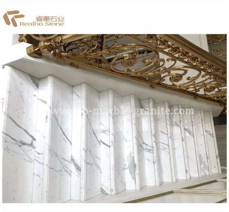 Natural Stone Carrara White Marble Stair Price